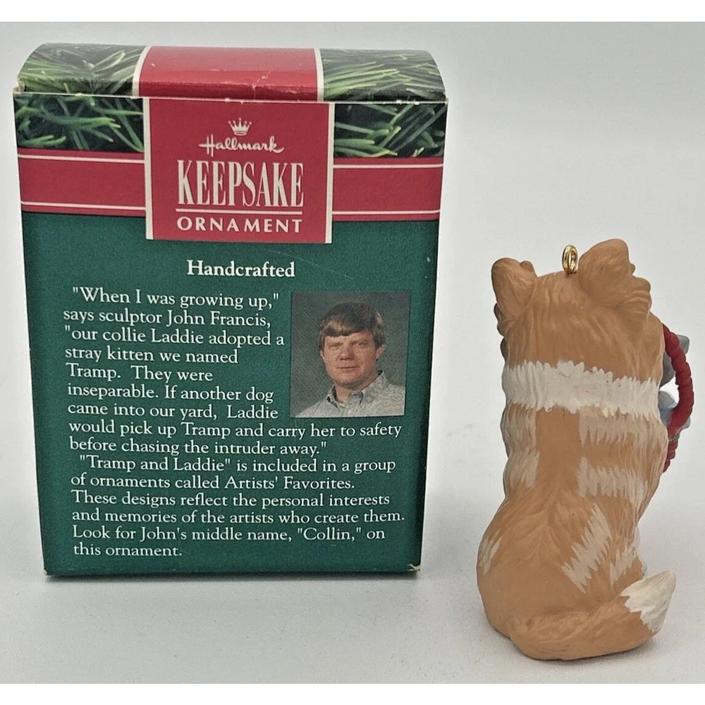 1991‎ Hallmark Tramp and Laddie Christmas Ornament SKU U214